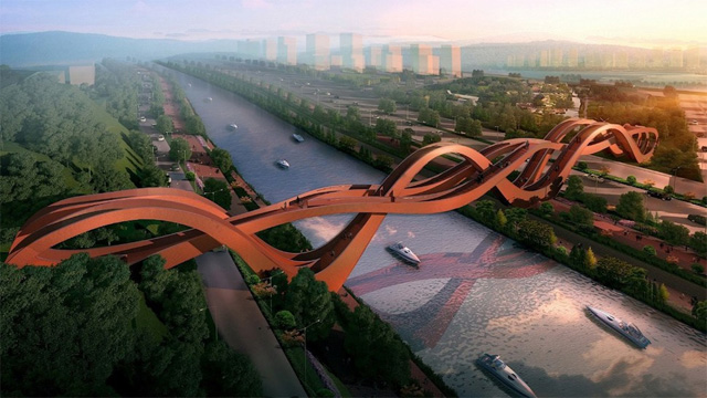 China construirá un puente inspirado en la cinta de Möbius 20 Meixi Lake puente China construirá un puente inspirado en la cinta de Möbius