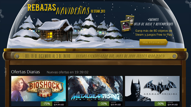 Steam rebajas navideñas Hoy inician las rebajas navideñas de Steam