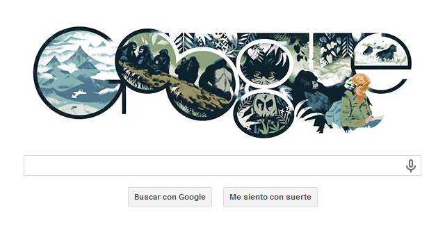 Dian Fossey doodle Un doodle en homenaje a Dian Fossey y sus gorilas en la niebla