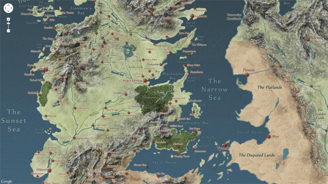 Game of Thrones mapa Explora el mapa interactivo de Game of Thrones