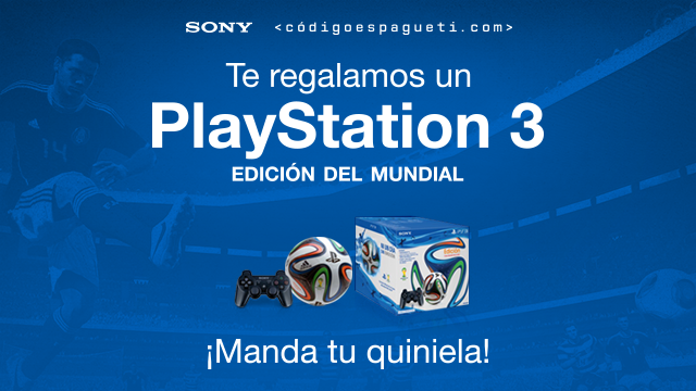 ¡Manda tu quiniela y gánate un PlayStation 3 edición del Mundial! 20 ps3mundial feat ¡Manda tu quiniela y gánate un PlayStation 3 edición del Mundial!