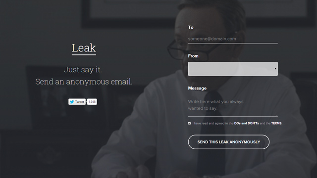 Leak email Leak, el sitio que te permite mandar e-mails anónimos