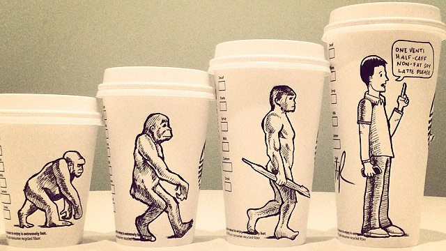 cartones en vasos de café01 Galería: Los 100 vasos de café de Josh Hara