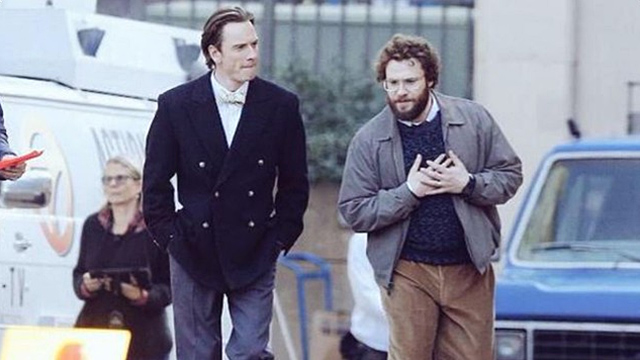 Steve Jobs película 1 Primeras fotos de Michael Fassbender y Seth Rogen en la película de Steve Jobs