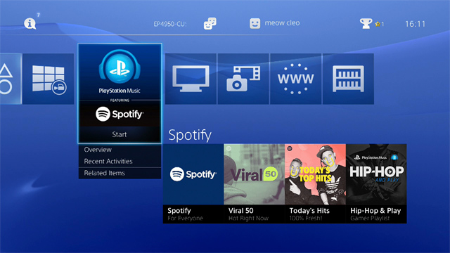 PlayStation Music Spotify La aplicación de Spotify ya está disponible en PS4 y PS3