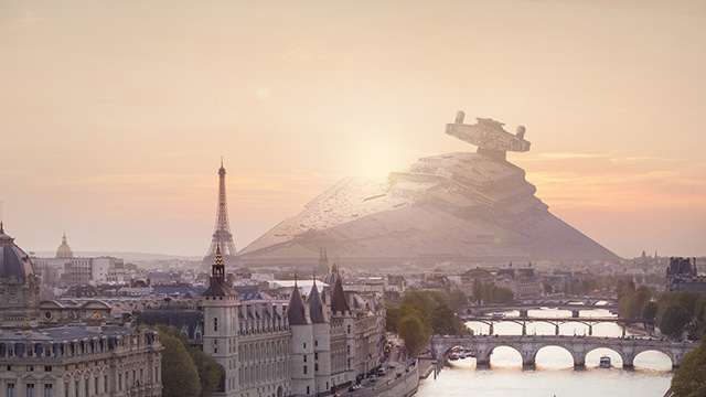 Star Wars Paris ¿Cómo se vería el mundo si las naves de Star Wars existieran?