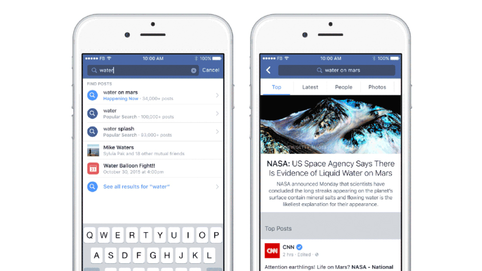 Facebook buscador El buscador de Facebook mejora y ya permite encontrar posts
