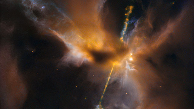 heic1526a 1 Una espectacular imagen capta el "despertar" de una estrella