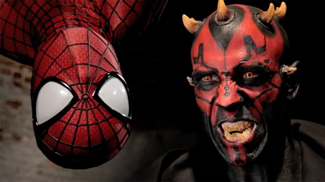 spi dart Tienes que ver la épica batalla entre Spider-Man y Darth Maul (Actualizada)