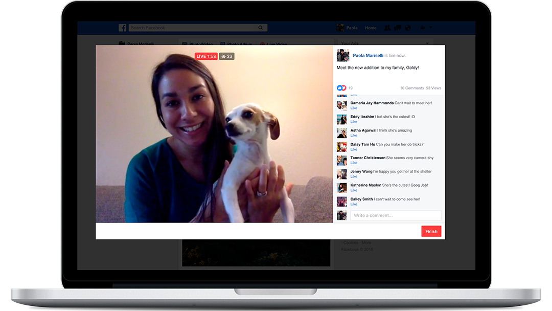 Facebook ya te deja transmitir videos en vivo desde tu computadora