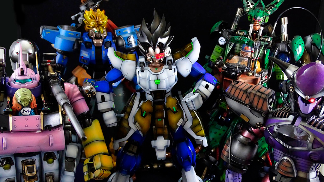dragon ball gundam ¡Fusión! Crean figuras de Gundam al estilo Dragon Ball