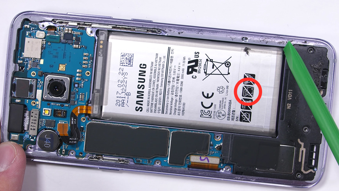 galaxy s8 perros ¿Qué significa el icono anti-perro que trae la batería del Galaxy S8?