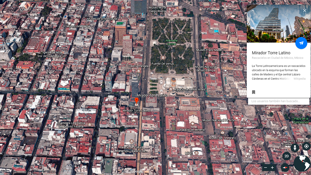 torre latino Historias de Google Earth en su 15 aniversario