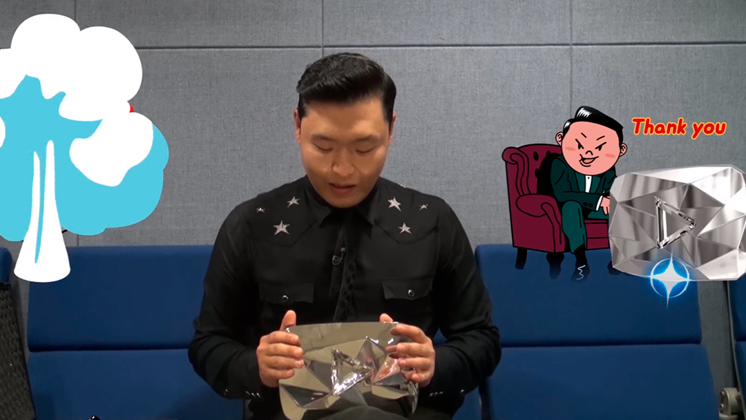 psy Psy recibe botón de diamante de YouTube por alcanzar 10 millones de suscriptores