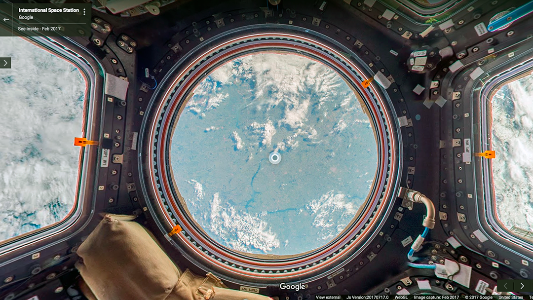 Google Street View arribó a la Estación Espacial Internacional