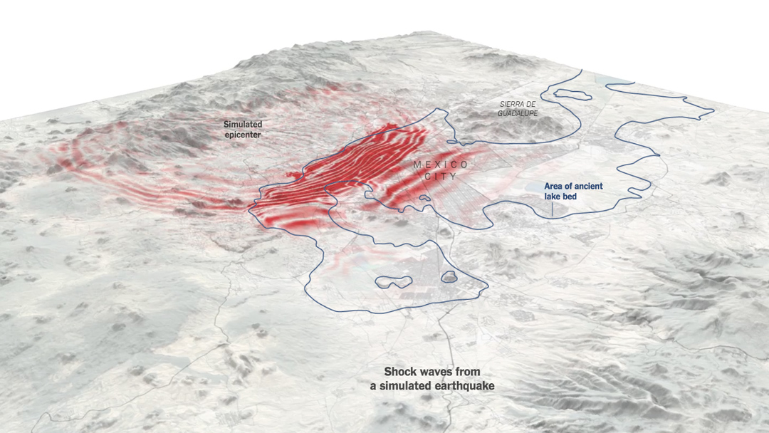 Este mapa muestra cómo se propagó el sismo en la CDMX