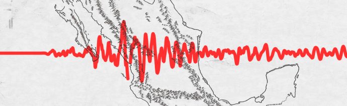 Mapa de México partido en dos por sismo