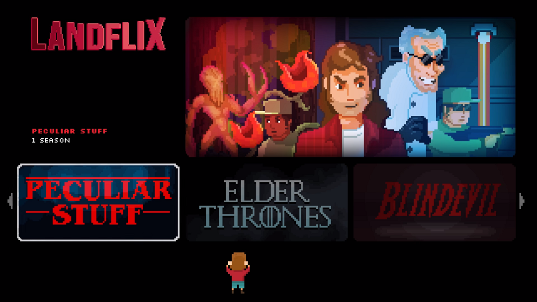 Así es Landflix Odyssey, un videojuego que rinde homenaje al NES y a Netflix