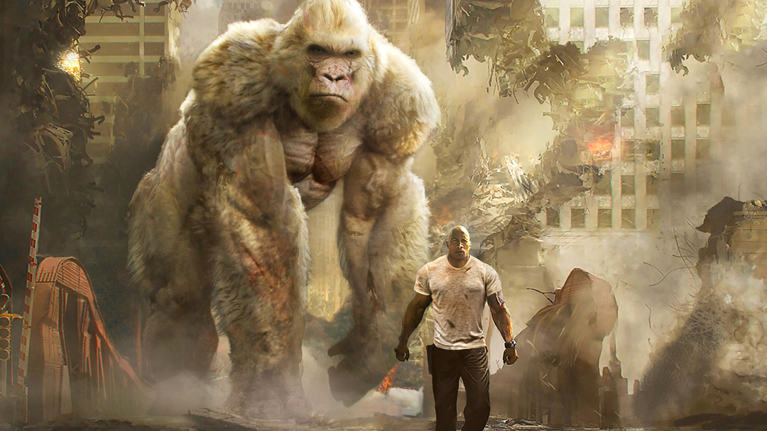 rampage 1 The Rock lucha contra más monstruos gigantes en el nuevo tráiler de Rampage