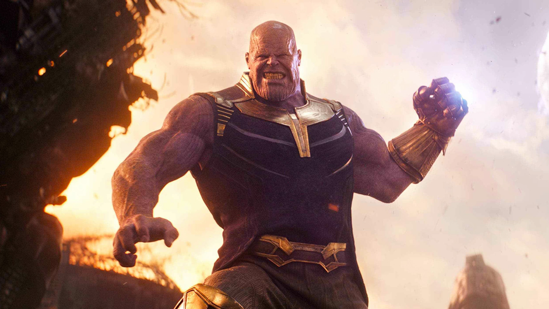 Thanos se pelea con los avengers
