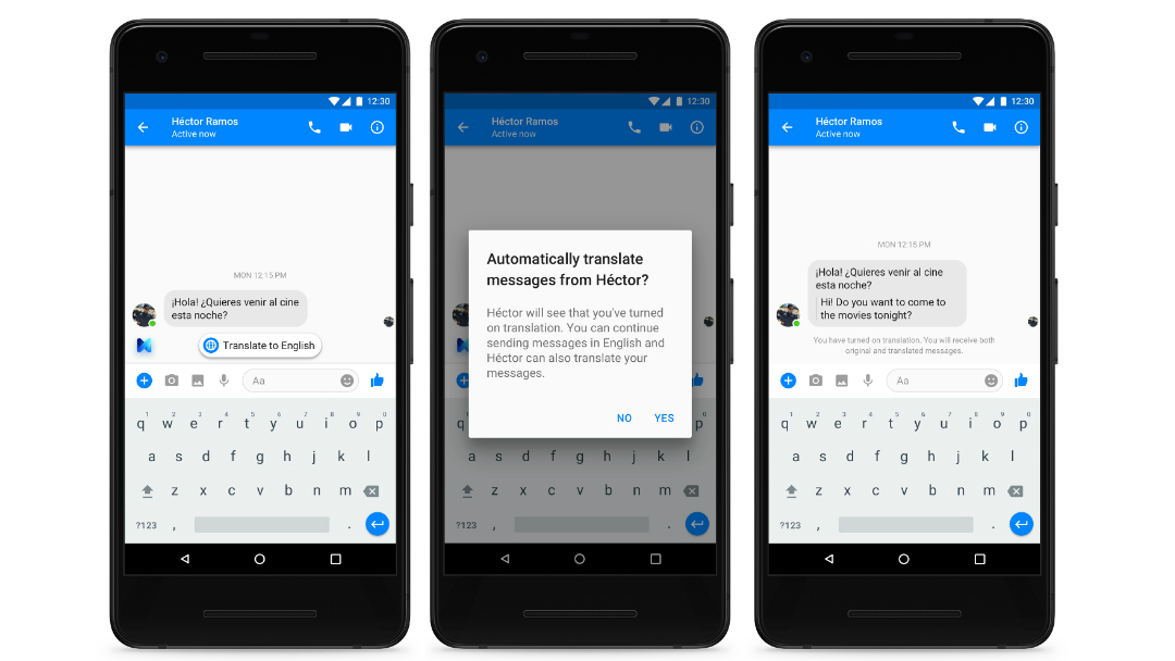 Facebook Messenger puede traducir entre inglés y español