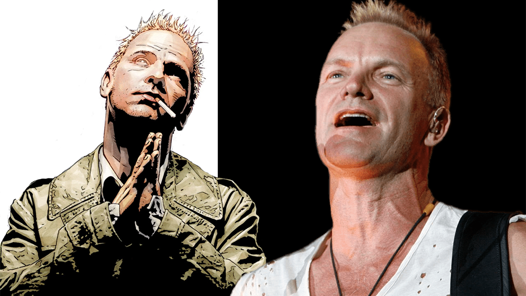 Sting y John Constantine, el personaje de cómic.