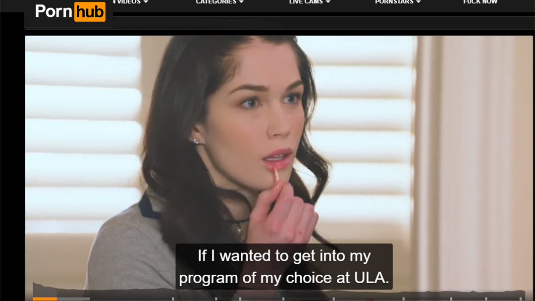Una imagen de un video porno de PornHub