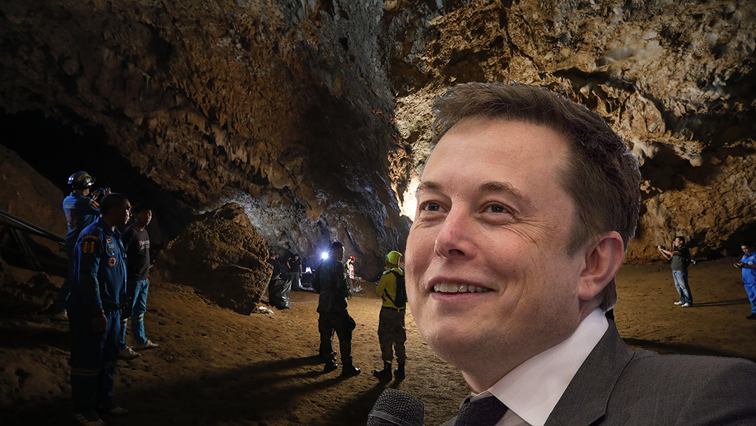 Elon Musk en la cueva dónde se perdieron niños tailandeses