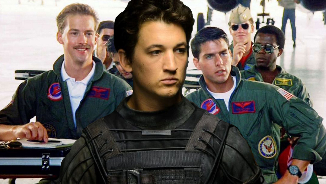 Una escena de Top Gun con Miles Teller al frente