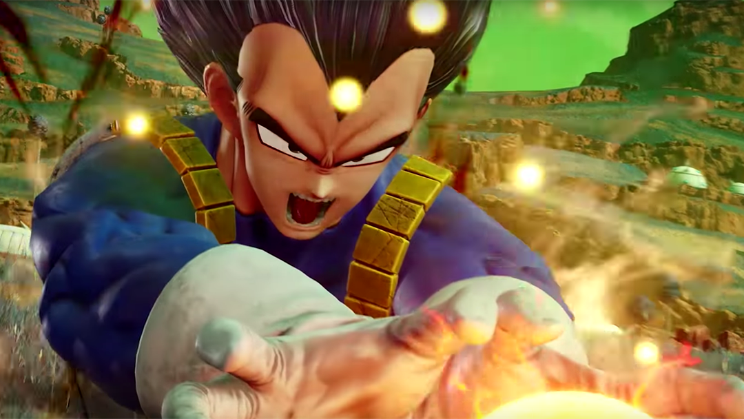 Vegeta lanzando uno de sus poderes especiales