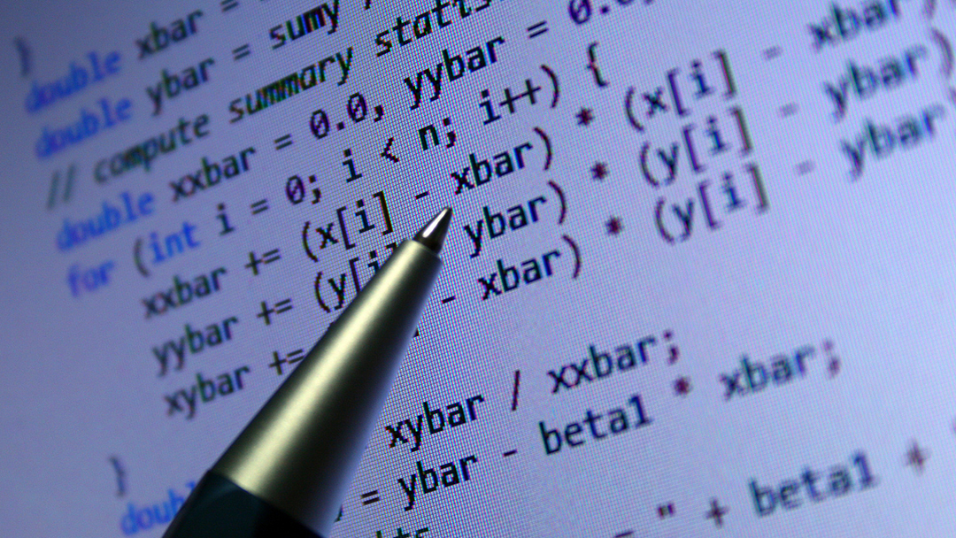 Un algoritmo matemático en una computadora