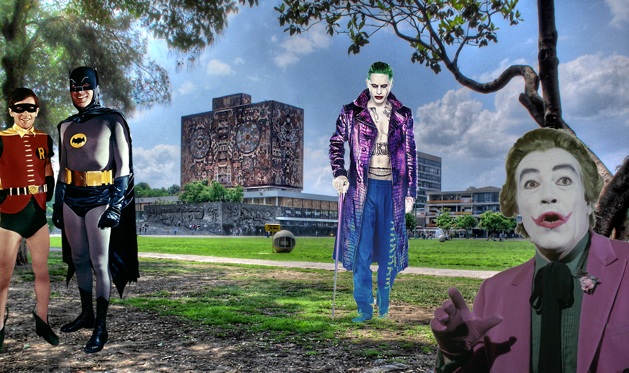 Personajes de Batman de visita en la UNAM