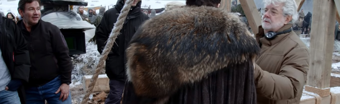 George Lucas en el set de GOT