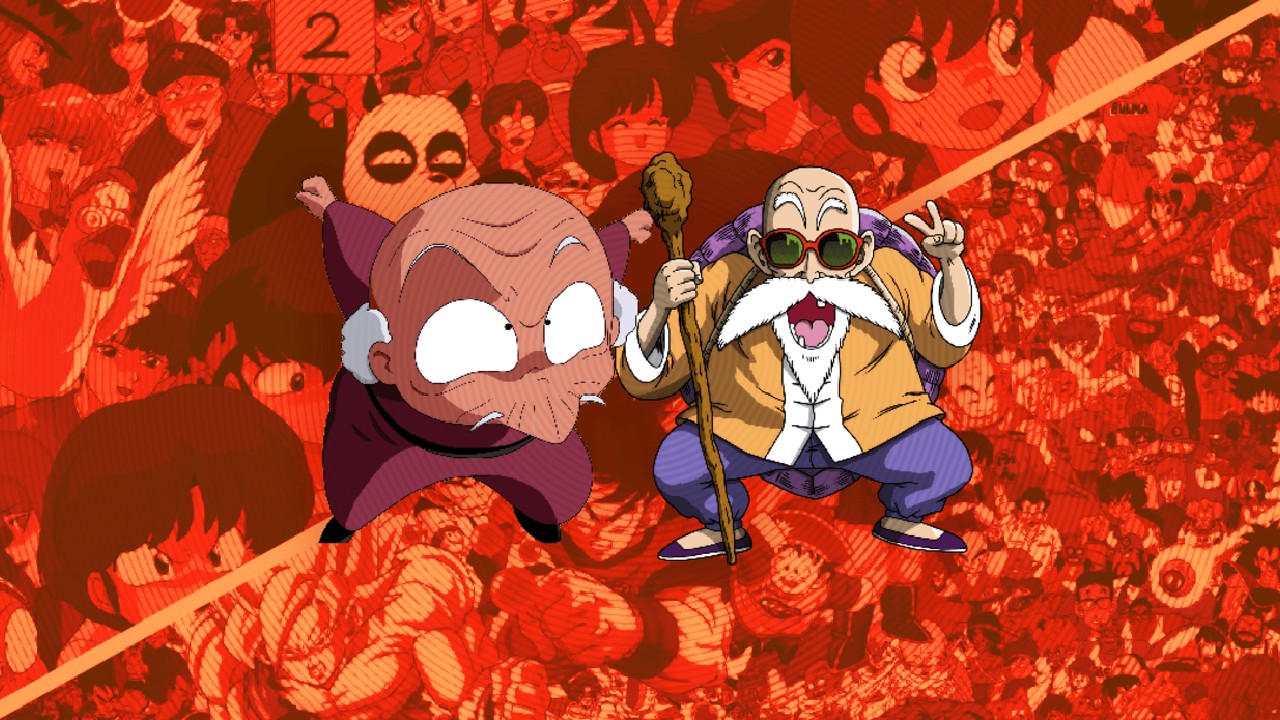 maestros anime roshi luna dragon ball naruto sailor moon