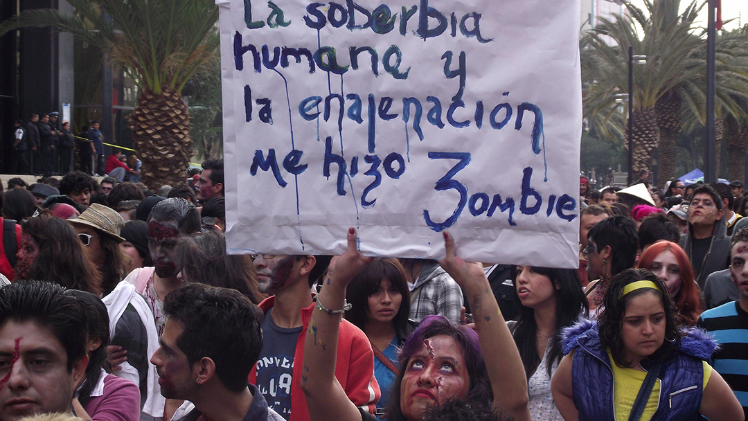 Marcha Zombie en la Ciudad de México