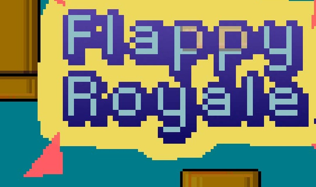 Logo de flappy royale con fondo azul