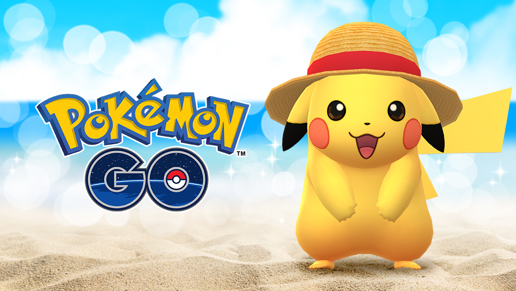 Pokémon Go y One Piece en un crossover filantrópico 17 Pikachú con un sombrero de paja