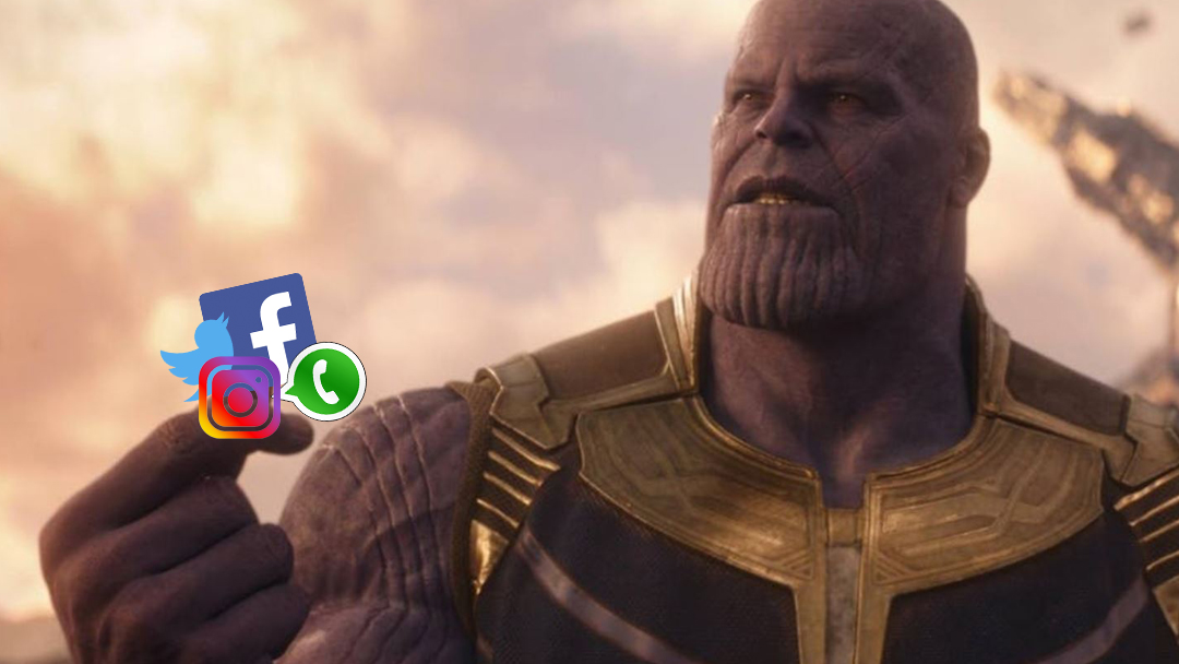 Thanos, Facebook, Twitter, Instagram