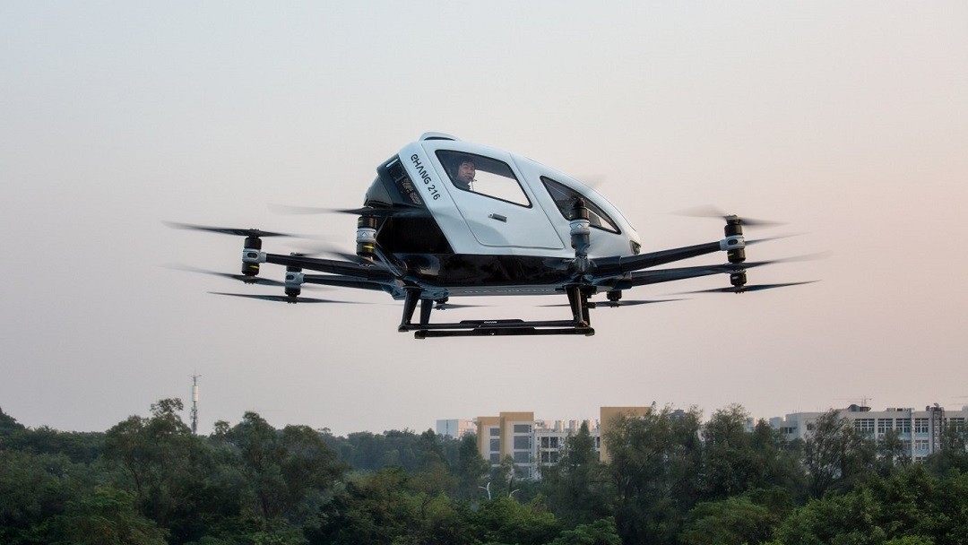 EHang primeros taxis aéreos