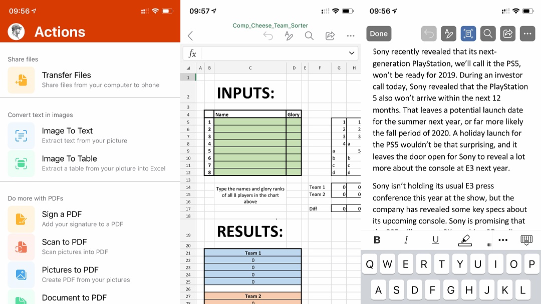 officeapp 1 Microsoft presenta app que mezcla Word, Excel y PowerPoint