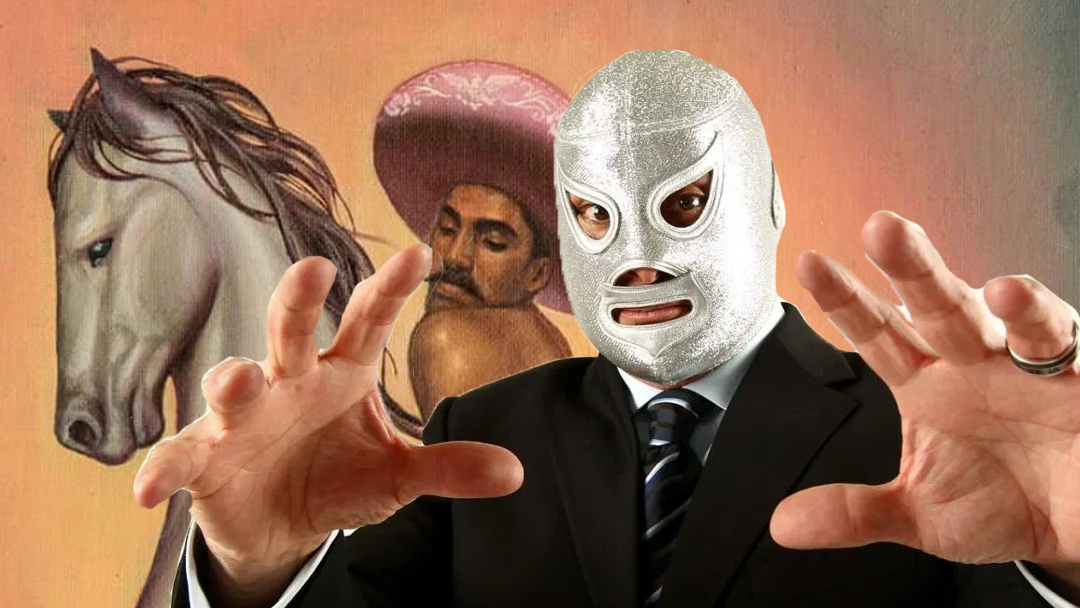 Emiliano zapata con el hijo del Santo