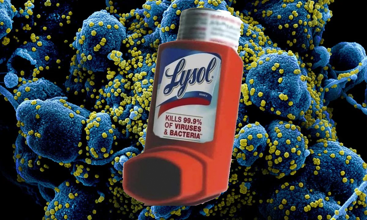 Lysol Coronavirus Tomar desinfectante no te salvará del coronavirus, te va a matar