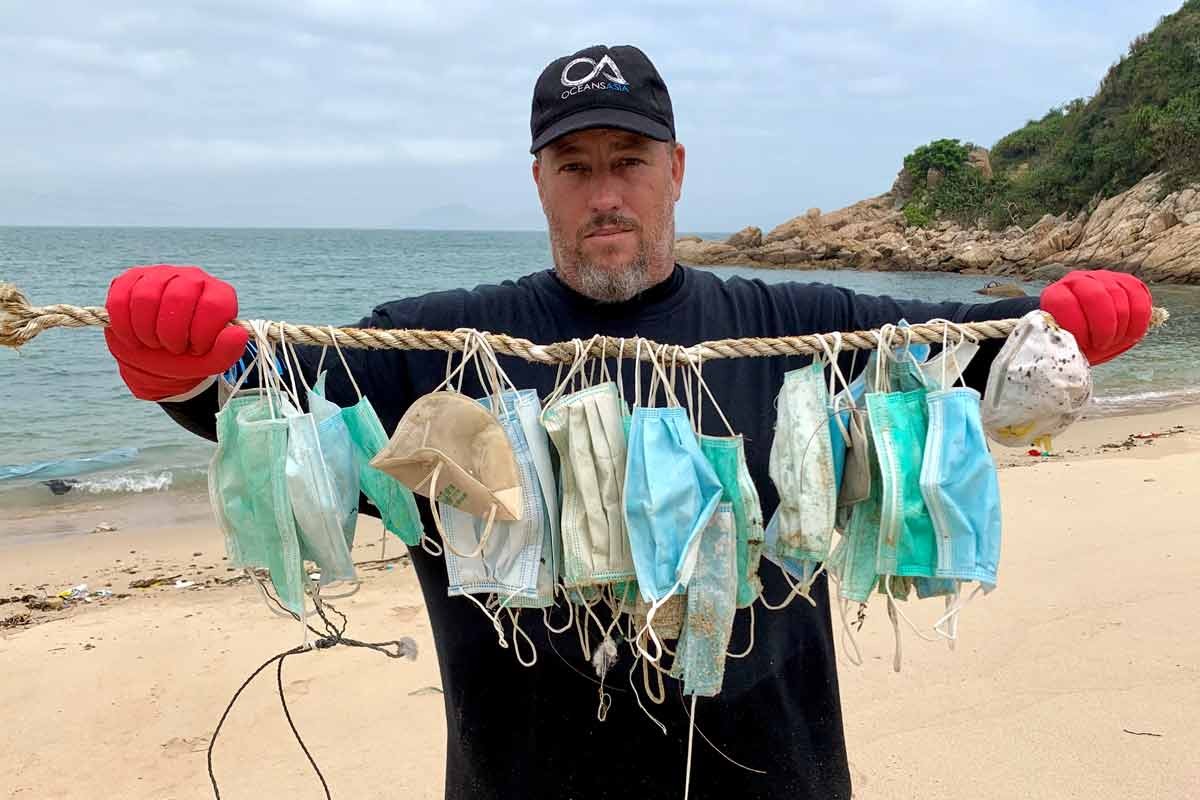Cubrebocas Mares Los cubrebocas desechables ya están llegando a los mares, y eso no es bueno