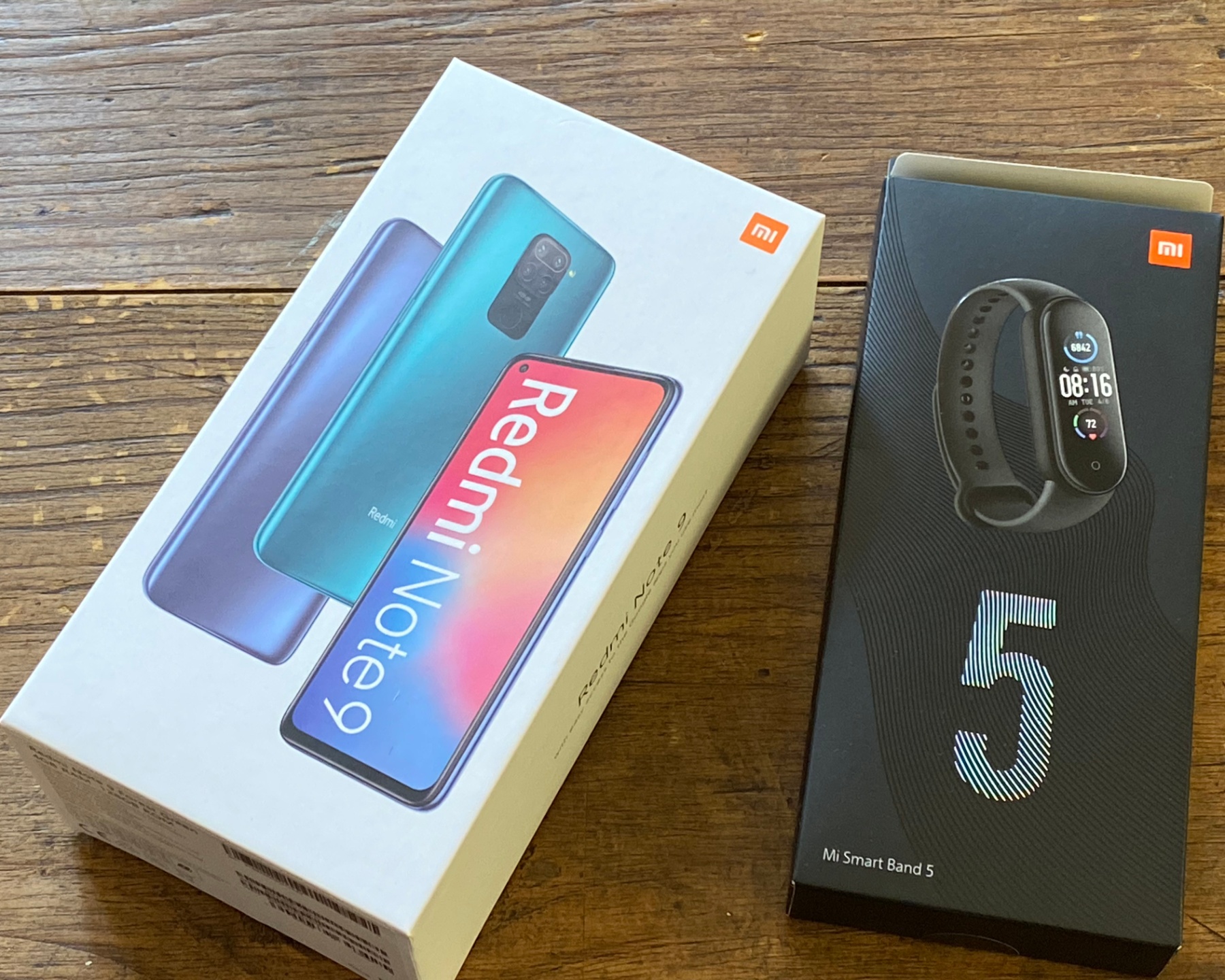 Mi Band 5 y Redmi Note 9