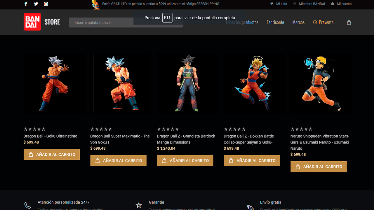 Bandai Collectors Shop