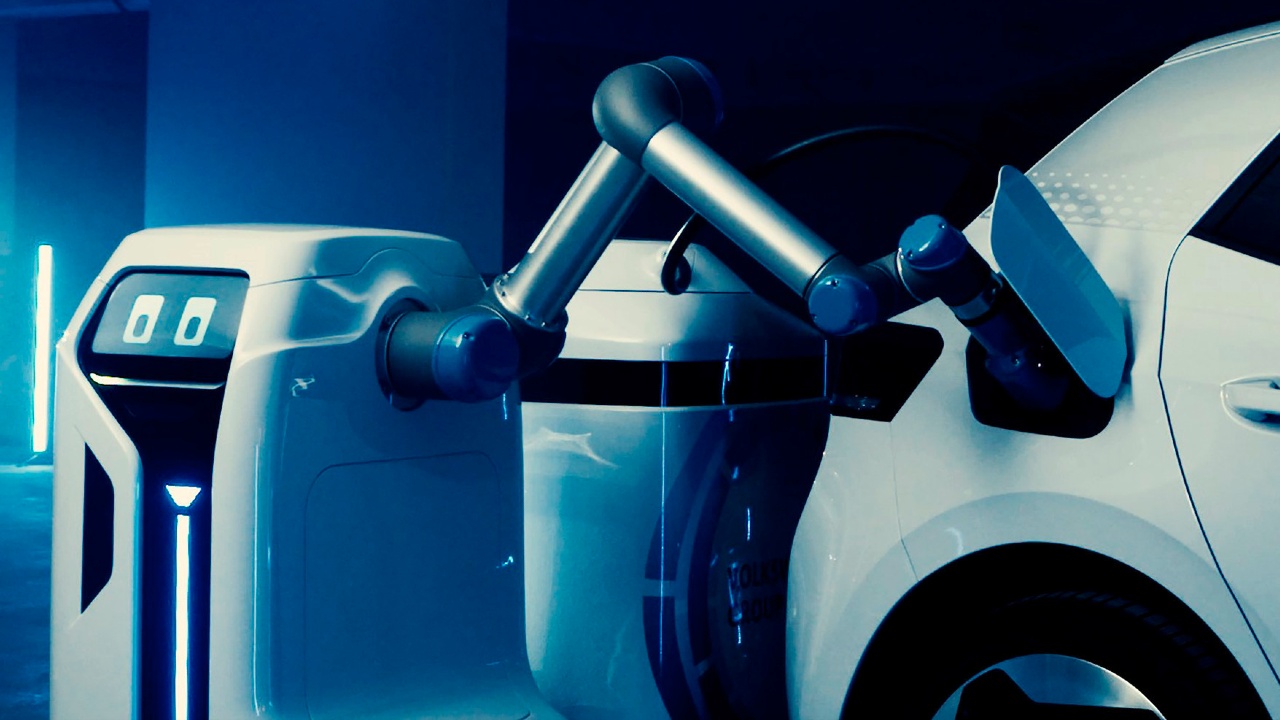 Volkswagen presentó su robot de carga para autos eléctricos