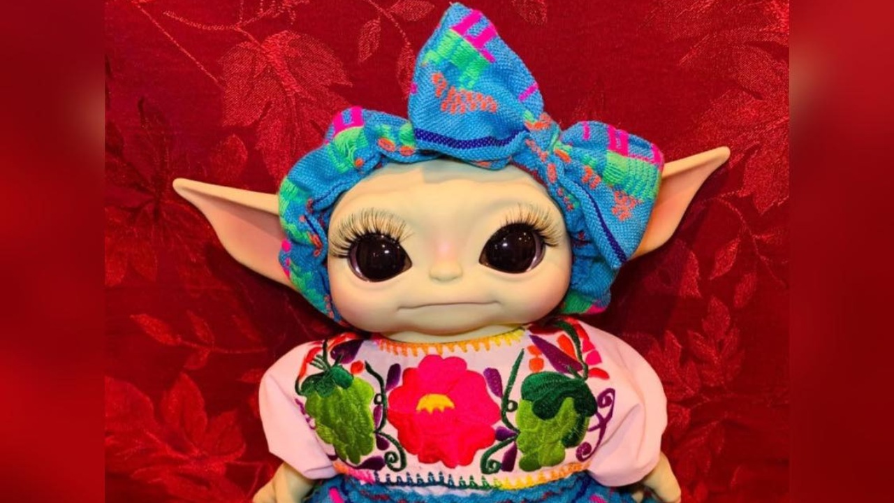 Baby Yoda Lady Tacos de Canasta