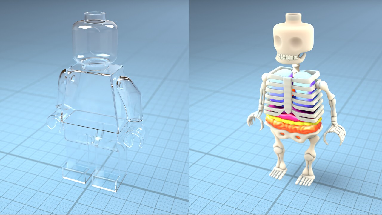 Fan Art en 3D imagina como se ve el cuerpo de un Lego a través de Rayos X (2)