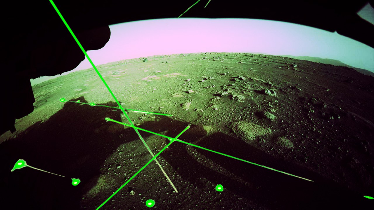 NASA rover Perseverance Marte rayos láser
