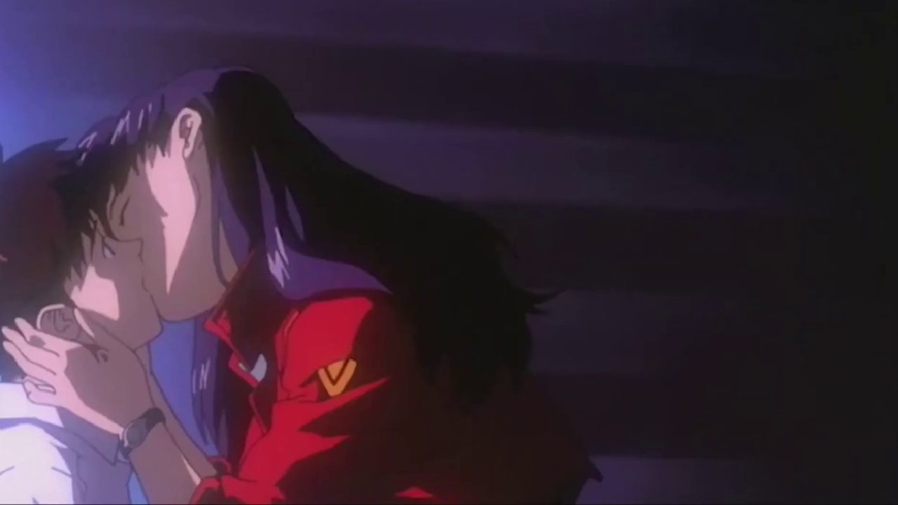 evangelion shinji misato beso shipeo